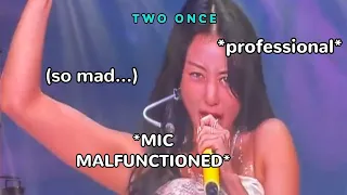 Jihyo's mic malfunctioned but she handled it professionally 👏