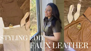 Styling Faux Leather | TJ Maxx Faux Leather Try on Haul + Visual Styling