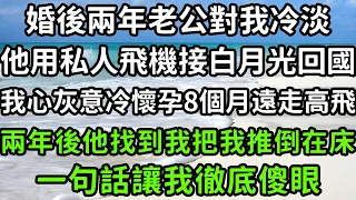 婚後兩年老公對我冷淡，他用私人飛機接白月光回國，我心灰意冷懷孕8個月遠走高飛，兩年後他找到我把我推倒在床，一句話讓我徹底傻眼！#枫林晚霞#中老年幸福人生#為人處世#生活經驗#情感故事#花开富贵