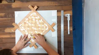 MAKING A CHESSBOARD MARQUETRY TECHNIQUES #shorts