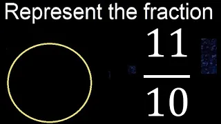 Represent 11/10 graphically . Graphic representation of fractions, graph