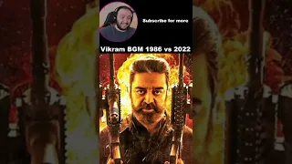 Vikram Movie BGM 1986 VS 2022 Reaction #shorts