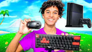 I Played FORTNITE Keyboard And Mouse on PS4... (60FPS)