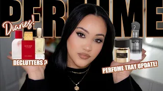 PERFUME DIARIES 📒 DECLUTTERS? + TRAY UPDATE! PERFUMES I'VE BEEN WEARING THIS MONTH ✨ AMY GLAM