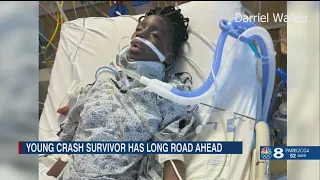 'It's like I am a baby again': A St. Pete child is learning to walk after a serious crash