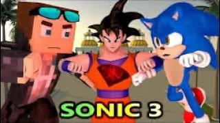 SONIC THE HEDGEHOG MOVIE IN MINECRAFT Sonic, ￼Baldi, Steve, and Goku vs Sonic. Exe