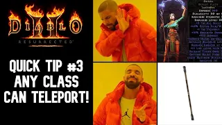 [Diablo 2] How to Teleport WITHOUT Enigma...(or Sorc)