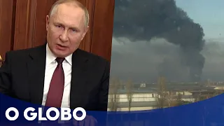 Rússia bombardeia a Ucrânia após Putin ordenar invasão