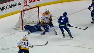 Canucks can not catch a break as Predators score off a skate for another lucky goal