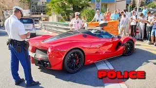 La Police arrête une LAFERRARI + Accident d'une Ferrari / Carspotting Mouvementé à Monaco