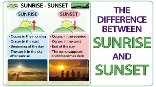 Sunrise vs. Sunset - What is the difference?