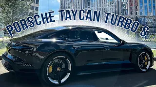 Porsche Taycan Turbo S, встретила владельца на улице ! В конце бонус!