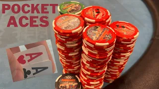 Opponent Leads All Three Streets And I Have Pocket Aces  - Kyle Fischl Poker Vlog Ep 119