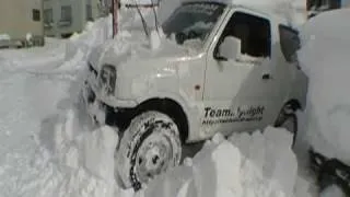 ジムニー大雪からの脱出