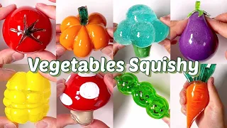 야채/채소 🍅🎃🥦🍆🍄🫛🌽🥕 말랑이 모아보기 - DIY Vegetables Squishy with Nano Tape Series! 🟢Part1🟢