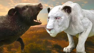 TWO INCREDIBLY RARE TROPHIES! ALBINO LIONESS, MELANISTIC PECCARY & MORE! THE HUNTER CALL OF THE WILD