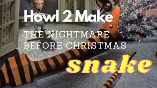 Easy DIY Halloween decorations/ Nightmare Before Christmas Snake/ minimal supplies