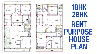 RENT PURPOSE HOUSE PLAN 1BHK 2BHK 1RK FLAT