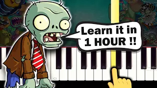 Plants vs Zombies - Grasswalk - EASY Piano tutorial