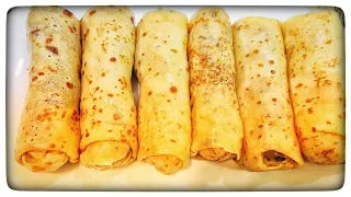 Delicious Pancakes for Shrovetide with filling.