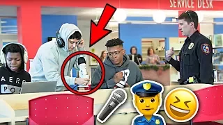 RAPPING in the Library PRANK! (COPS CAME)