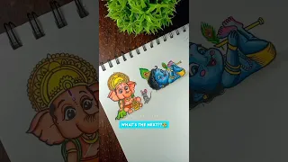 Cute Krishna ji drawing😍|| What's the next?? #shorts