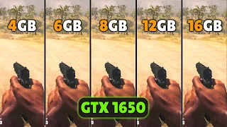 Cod Warzone | 4GB vs 6GB vs 8GB vs 12GB vs 16GB Ram ft. GTX 1650