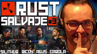 🔴 ¡NOS HAN RAIDEADO! en RUST SALVAJE día #3 ☢️ ft. Ricoy, Agus, Silithur y Carola | Xokas