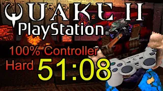 Quake II (PSX) speedrun - 100% Controller - Hard - 51m08s [WR]