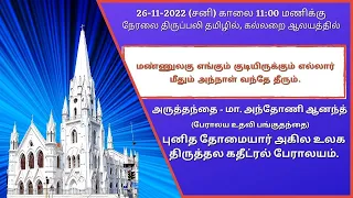 🔴 Live | Holy Mass from Tomb Chapel in Tamil (26-11-22 @ 11:00 a.m)