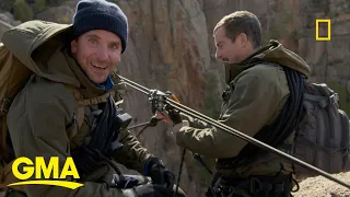 Bradley Cooper rappels down cliff in NatGeo's 'Running Wild' | GMA