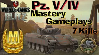 WOT Blitz Pz V/IV M aka Ram Panzer Mastery Gameplays, 7 Kills