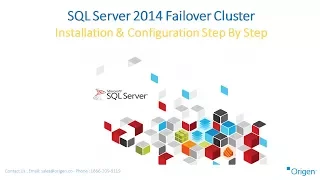 SQL Server 2014 Failover Cluster Installation & Configuration Step By Step