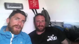 Aldo Kane and Jason Foxy Fox discuss their first capsize, at night mid Atlantic