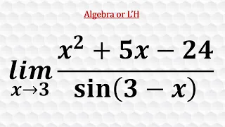 Limit of [0/0] Indeterminate Form