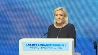 Européennes: Le Pen appelle à "infliger" à Macron une sanction "cinglante" | AFP Extrait