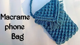 DIY macrame phone bag || Macrame sling bag tutorial || Macrame with Kanchan ❤