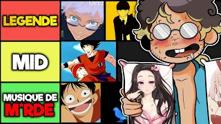 Un GROS GEEK classe TOUS LES OPENINGS de SHONEN (Tier list)