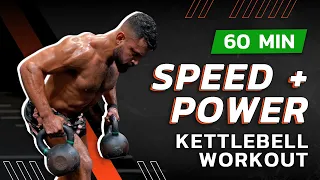 60 Minute Speed + Power Kettlebell Workout (FOLLOW ALONG)