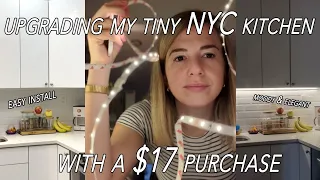 UPGRADING my tiny NYC kitchen for $17  (renter-friendly) 🤯
