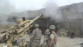 M777 Howitzer Direct Fire Low Charge Bravo Battery 3-321 HD Video 7