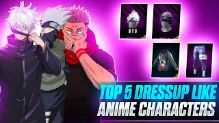 BEST ANIME DRESS COMBINATION FREE FIRE 😍 | TOP 5 ANIME DRESS COMBINATION IN FREE FIRE | MUST WATCH