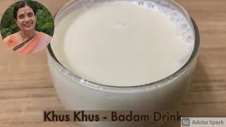 Khus khus & Badam Drink | Healthy Summer Drink | Khus Khus Almond Jaggery Drink Recipe