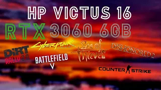 HP victus 16 FPS Test in different 7 games