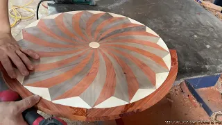 Woodworking: Creating a Stunning Table from Aged Wood - A Creative and Remarkable Design