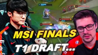 MSI FINALS -T1 vs RNG - DRAFT DISASTER - LCK FAN REACTS #MSI2022