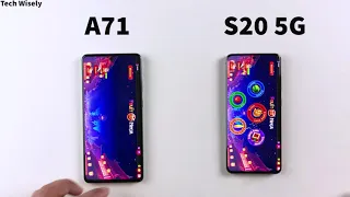 SAMSUNG A71 vs S20 5G : Speed Test