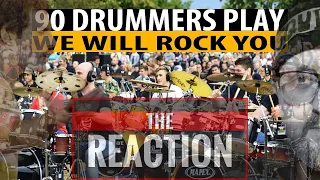 SQUIRREL Reacts to Queen - We Will Rock You - 90 drummers - cover @CITYROCKS rock ​flashmob