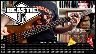 BEASTIE BOYS - Fight for your right (bass cover w/Tabs & lyrics)