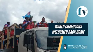 World Cup 7s celebration in Suva - fans welcome the National 7s Team